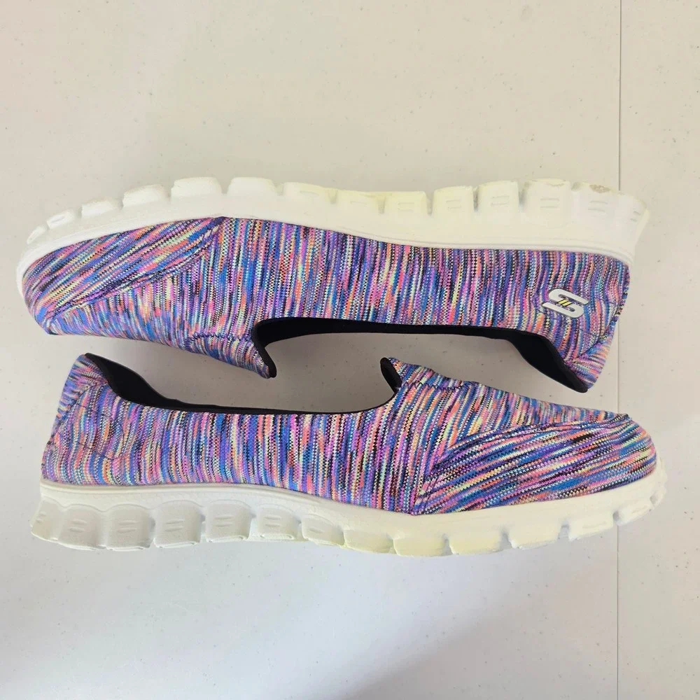 Skechers Memory Foam Multicolor Space Dye Slip On Sneakers 22317WR Womens 9